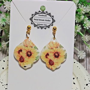 Cercei cu floarea-soarelui - bijuterii - cercei - cercei cu figurine - Artynos.ro
