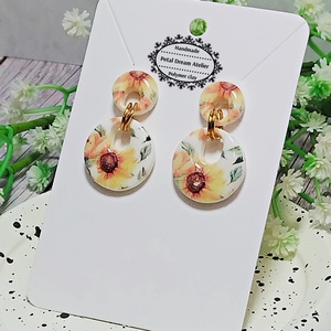 Cercei cu floarea-soarelui - bijuterii - cercei - cercei cu figurine - Artynos.ro