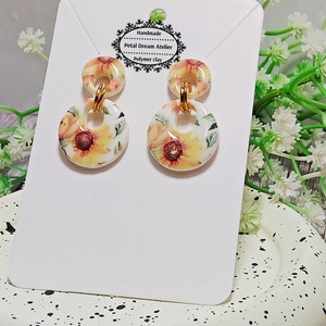 Cercei cu floarea-soarelui - bijuterii - cercei - cercei cu figurine - Artynos.ro