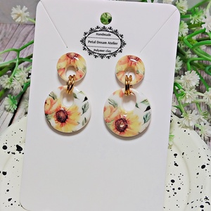 Cercei cu floarea-soarelui - bijuterii - cercei - cercei cu figurine - Artynos.ro