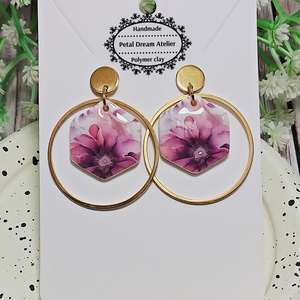 Cercei cu flori - bijuterii - cercei - cercei cu figurine - Artynos.ro