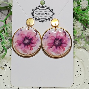 Cercei cu flori, Bijuterii, Cercei, Cercei cu figurine, Confectionarea bijuteriilor, Lucrare cu argila, ARTYNOS