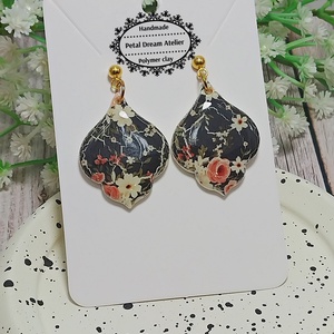 Cercei cu flori, Bijuterii, Cercei, Cercei cu figurine, Confectionarea bijuteriilor, Lucrare cu argila, ARTYNOS