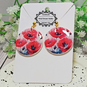 Cercei cu maci - bijuterii - cercei - cercei cu figurine - Artynos.ro