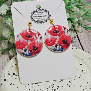 Cercei cu maci - bijuterii - cercei - cercei cu figurine - Artynos.ro