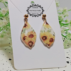 Cercei cu floarea-soarelui - bijuterii - cercei - cercei cu figurine - Artynos.ro