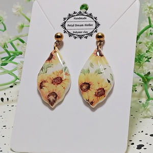 Cercei cu floarea-soarelui - bijuterii - cercei - cercei cu figurine - Artynos.ro