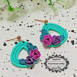 Cercei cu flori - bijuterii - cercei - cercei cu figurine - Artynos.ro