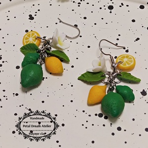Cercei cu lămâi și lime - bijuterii - cercei - cercei cu figurine - Artynos.ro