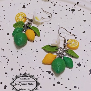 Cercei cu lămâi și lime - bijuterii - cercei - cercei cu figurine - Artynos.ro