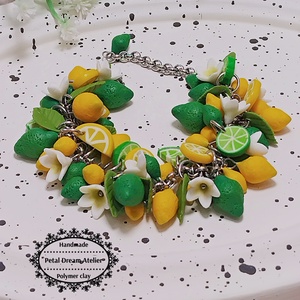 Brățară cu lămâi și lime - bijuterii - brățări - brățări împletite - Artynos.ro