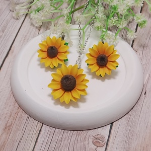 Set cu floarea-soarelui - bijuterii - seturi de bijuterii - Artynos.ro