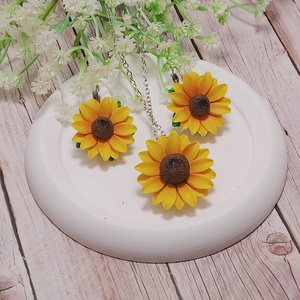Set cu floarea-soarelui - bijuterii - seturi de bijuterii - Artynos.ro