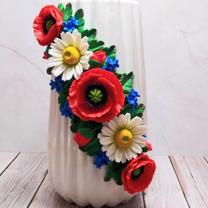 Vază cu maci și margarete - casă & stil de viață - decorațiuni de casă - accesorii florale - vaze - Artynos.ro