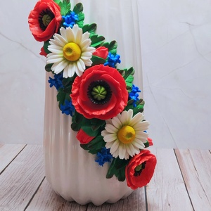 Vază cu maci și margarete - casă & stil de viață - decorațiuni de casă - accesorii florale - vaze - Artynos.ro