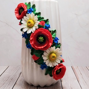 Vază cu maci și margarete - casă & stil de viață - decorațiuni de casă - accesorii florale - vaze - Artynos.ro