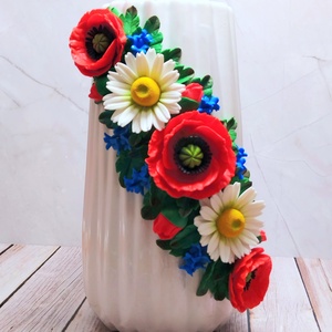 Vază cu maci și margarete - casă & stil de viață - decorațiuni de casă - accesorii florale - vaze - Artynos.ro