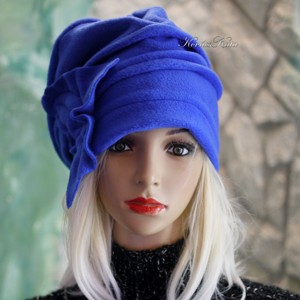 BIJOU - șapcă chic cu design polar / albastru regal - îmbrăcăminte și modă - eșarfe, pălării, fularuri - căciulă - Artynos.ro