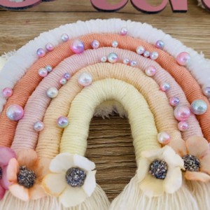 Nor pufos personalizat cu curcubeu - lumină de noapte decorare de perete - girly -  - Artynos.ro
