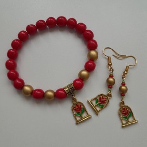 Set de bijuterii florale - bratara, cercei, , , ARTYNOS