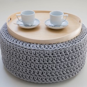 Burete croșetat puff d50 - gri -  - Artynos.ro