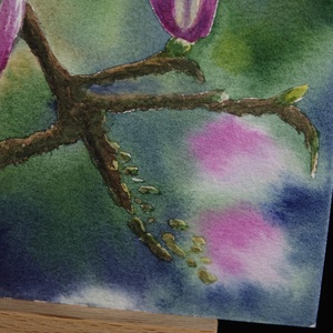 Pictură originală în acuarelă Spring Rising � 18 � 26 cm - arte vizuale și accesorii  - picturi - acuarele picturi - Artynos.ro