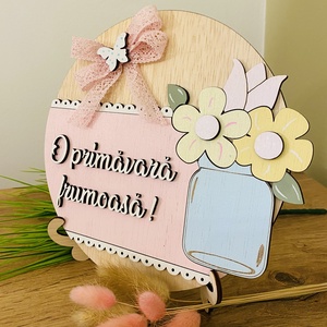 Plăcută cu mesaj pentru primavara - casă & stil de viață - accesorii pentru decorat casa - decorațiuni de masă și decorațiuni pentru rafturi  - decorațiuni de masă - Artynos.ro
