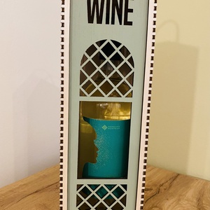 Cutie pentru sticlă de vin, Casă & Stil de viață, Accesorii pentru decorat casa, Decorațiuni de masă și decorațiuni pentru rafturi , Cutii decor, cutii de suveniruri, Prelucrarea lemnului, ARTYNOS