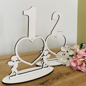 Set numere pentru masă 1-10 , Accesorii nuntă, Materiale decor pentru nuntă, Decorațiuni pentru masa de nuntă , Prelucrarea lemnului, ARTYNOS