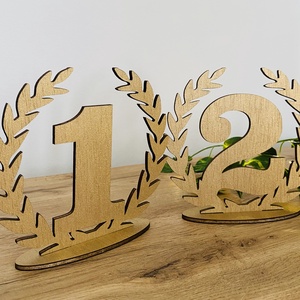 Set numere pentru masă 1-10 , Accesorii nuntă, Materiale decor pentru nuntă, Decorațiuni pentru masa de nuntă , Prelucrarea lemnului, ARTYNOS