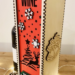 Cutie pentru sticlă de vin  - crăciun - cadouri de moș crăciun - cadouri de moș crăciun - Artynos.ro