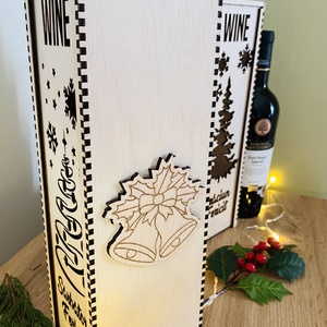 Cutie pentru sticlă de vin  - crăciun - cadouri de moș crăciun - cadouri de moș crăciun - Artynos.ro