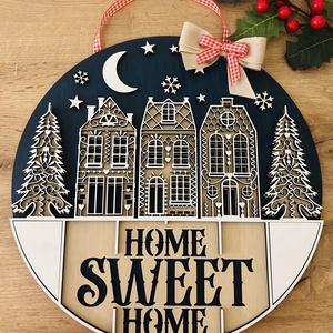 Decor perete/ușă - crăciun - decorațiuni de crăciun de casă - decorațiuni pentru ușă de crăciun - Artynos.ro