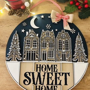 Decor perete/ușă - crăciun - decorațiuni de crăciun de casă - decorațiuni pentru ușă de crăciun - Artynos.ro