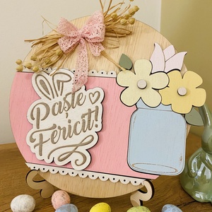 Plăcută cu mesaj pentru primavara - casă & stil de viață - decorațiuni de casă - decorațiuni de masă și rafturi - decorațiuni de masă - Artynos.ro