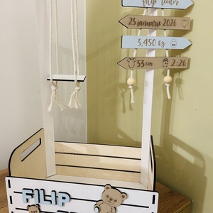 Coș personalizat pentru bebeluși  - casă & stil de viață - echipament pentru camera copiilor - decorațiuni de cameră - Artynos.ro