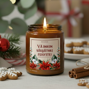 Lumanare de Craciun- 120g 200g lumanare de sarbatori fericite, Craciun, Decoratiuni de Craciun de casa, Lumanari parfumate de Craciun, , ARTYNOS