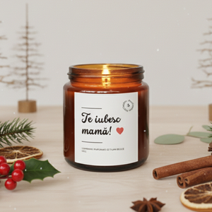 Lumanare Te Iubesc Mama - 120g 200g Lumanare de Craciun - Artynos.ro