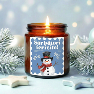 Lumanare Sarbatori fericite - 120g 200g Lumanare de Craciun, Craciun, Decoratiuni de Craciun de casa, Lumanari parfumate de Craciun, , ARTYNOS