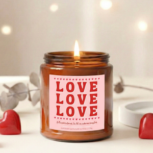 LOVE Candle 120g, Lumanare din ceara de soia pentru Ziua Indragostitilor - Artynos.ro