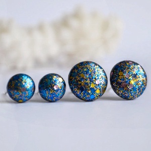 Cercei pentru lobul urechii cu surub cercei cu sclipici cercei posturi cercei glitter cercei tija cercei rotunzi martie - Artynos.ro