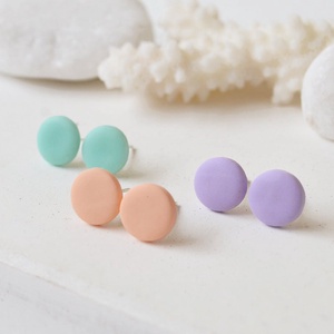 Set Cercei pentru lobul urechii cercei cu surub mici rotunzi cercei tija pastel cercei minimalisti cercei pentru birou - Artynos.ro