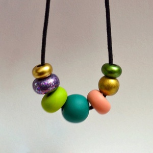 Colier geometric modern Colier margele colorate colier statement colier casual bijuterie geometrica cadou profesoara - Artynos.ro