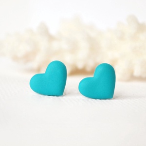 Cercei inimioare din fimo, cercei posturi cercei cu tija cercei clipsuri cercei minimali, cadou femeie, Bijuterii, Cercei, Clipsuri, Confectionarea bijuteriilor, ARTYNOS