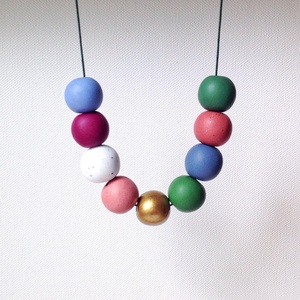Colier geometric modern Colier margele colorate colier statement colier casual bijuterie geometrica cadou profesoara, Bijuterii, Coliere, Coliere statement, Confectionarea bijuteriilor, ARTYNOS