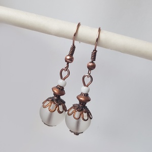 Cercei vintage cupru artizanali cercei mireasa frozen cercei agatatori cercei atarnatori transparenta cercei handmade - bijuterii - cercei - cercei drop - Artynos.ro