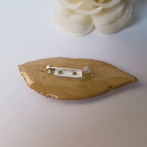 Brosa din frunza de mar brosadin rasina Cadou iubitoare natura padure cadou inedit martie martisor toamna - bijuterii - broșă, insigne - agrafe haine și pantofi - Artynos.ro