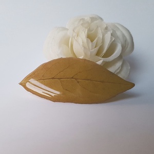 Brosa din frunza de mar brosadin rasina Cadou iubitoare natura padure cadou inedit martie martisor toamna - bijuterii - broșă, insigne - agrafe haine și pantofi - Artynos.ro