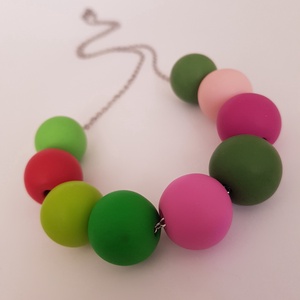 Colier asimetric gri roz, colier contemporan artizanal colier statement colier geometric bijuterie moderna pentru birou, Bijuterii, Coliere, Coliere statement, Confectionarea bijuteriilor, ARTYNOS