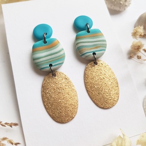 Cercei contemporani cercei supradimensionati argila polimerica, cercei atarnatori cercei pentru vacanta cadou Craciun  - Artynos.ro